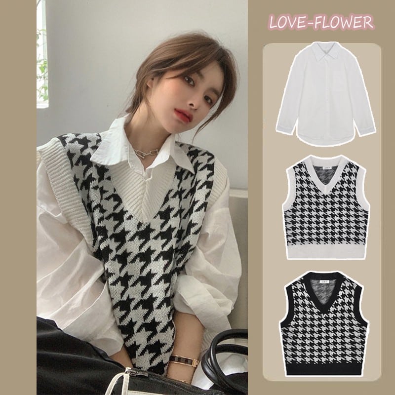 Mẫu áo gile len hot trend
